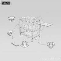 Beistelltisch Potsdam: L / 42,3 mm / silber